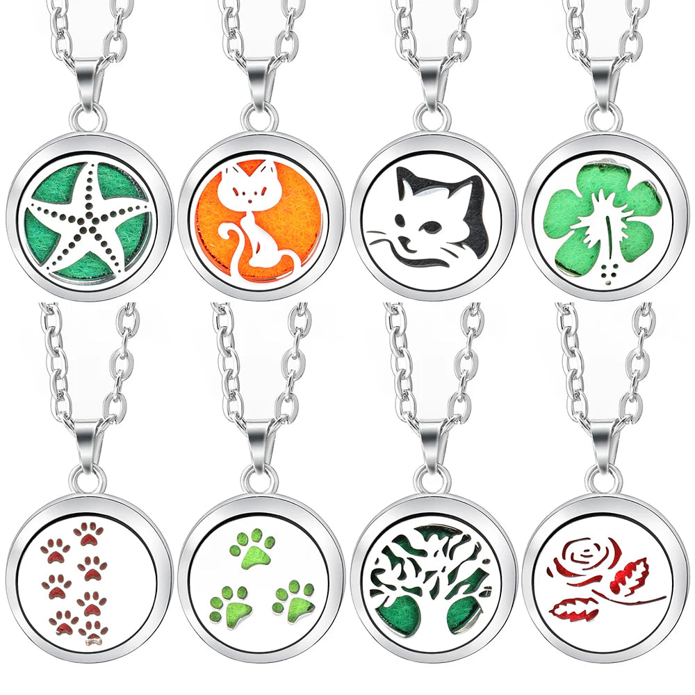 Essential Oil Diffuser Necklace – Stainless Steel Locket Pendant